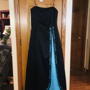 PROM DRESS - Black and Teal